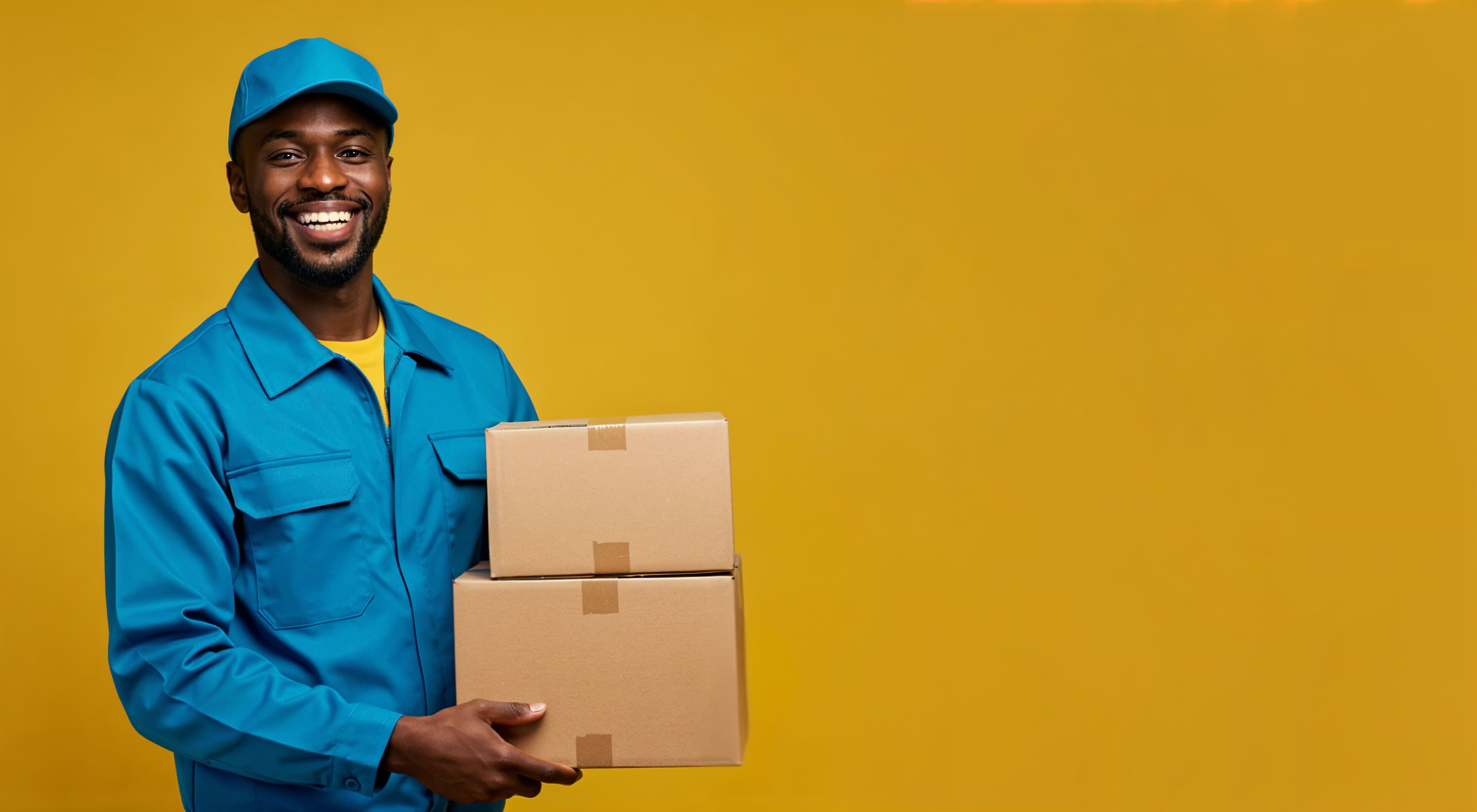 Vue aérienne d'un employé vérifiant un chargement de marchandise.